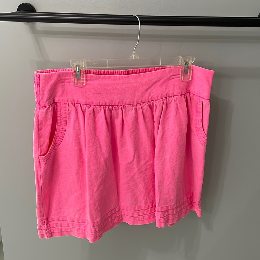Pink mini skirt